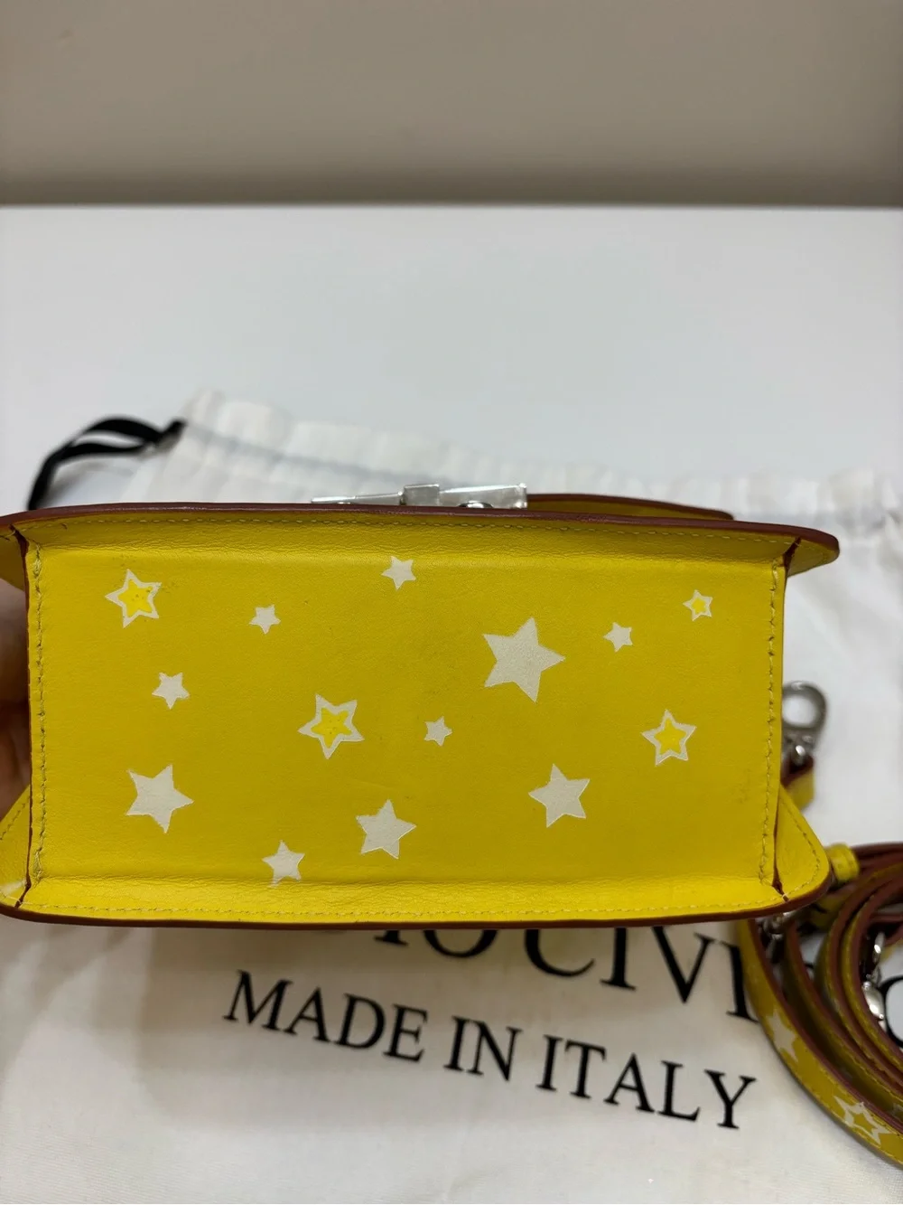 💛 Claudio Civitico “Atae” Yellow Leather Crossbody – Special Edition